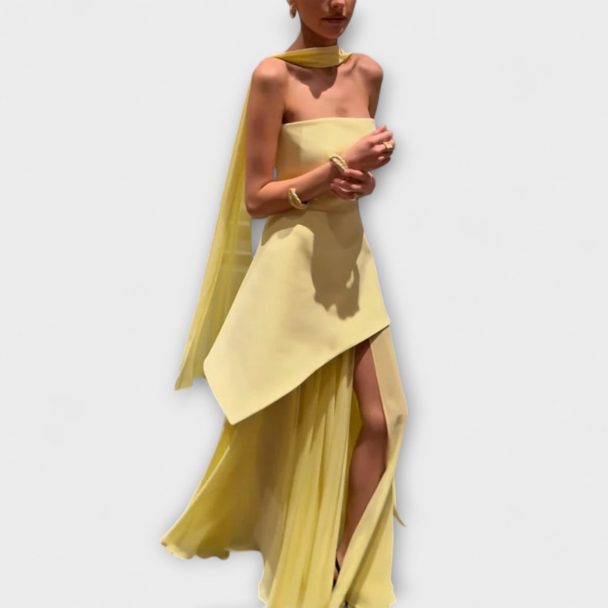 Goldie - Maxikleid aus Chiffon
